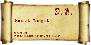 Dunszt Margit névjegykártya